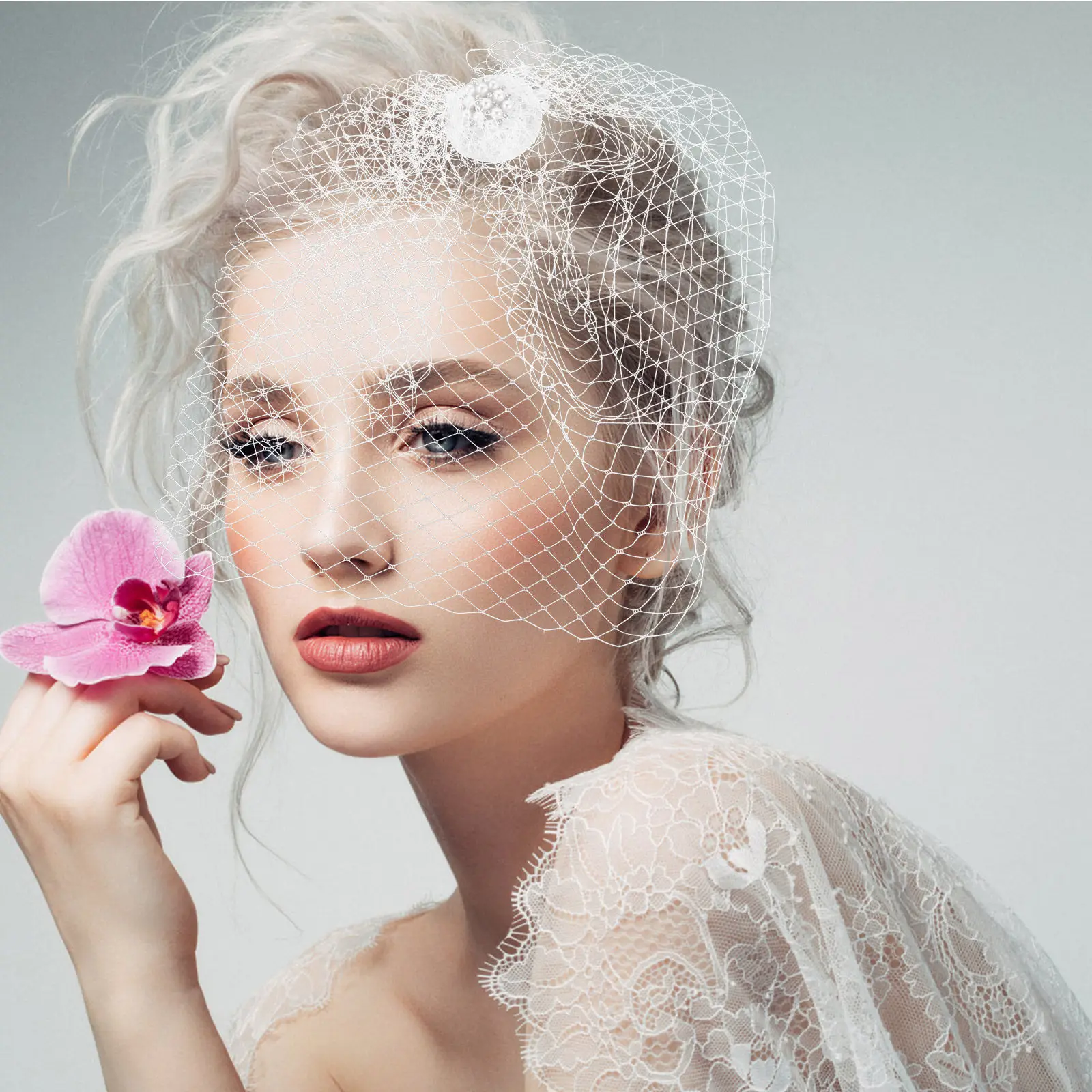 

Элегантная фата-сетка для волос в стиле Birdcage Veil, свадебный головной убор для невесты, аксессуар для волос для свадеб, банкетов, чаепитий, для женственной красоты