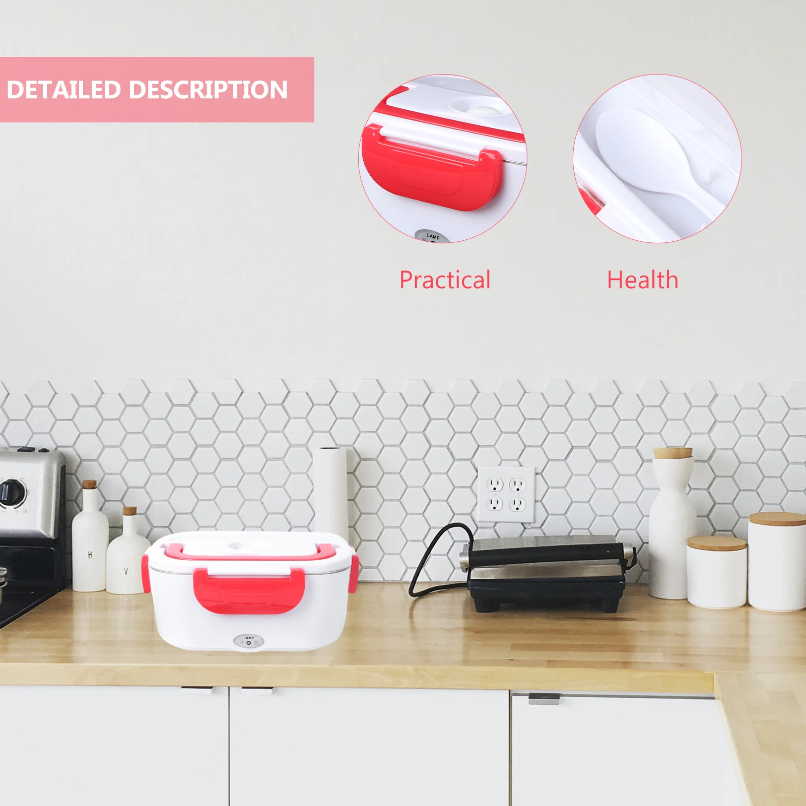 

Electric Lunch Box Food Warmer Food-Grade Lunchbox Self Heating Container Boxes