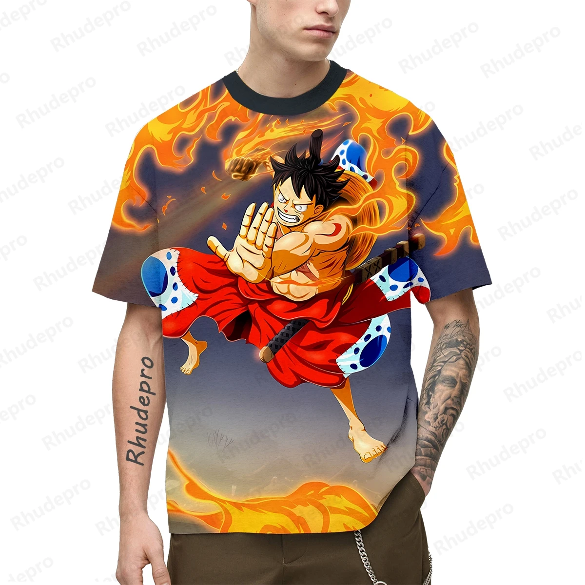 قطعة واحدة 2025 جديد اليابان أنيمي Portgas D Ace ثلاثية الأبعاد الطباعة تأثيري تي شيرت المرأة والأطفال الشارع تي شيرت بلايز كبيرة باردة