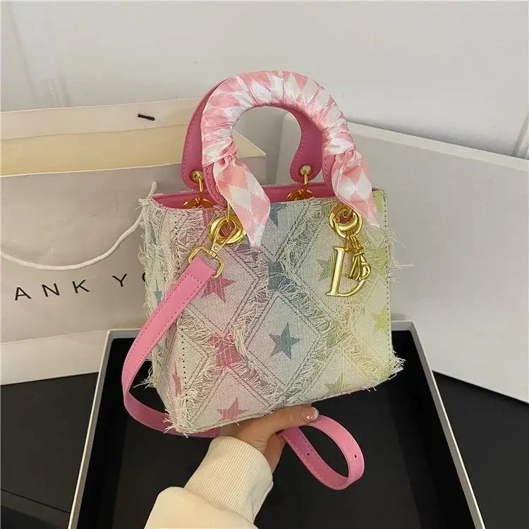 New Trendy Cowboy Embroidered Daifei Bag for Women 2024Fashion Versatile Handheld Shoulder Bag Light Luxury Design Crossbody Bag