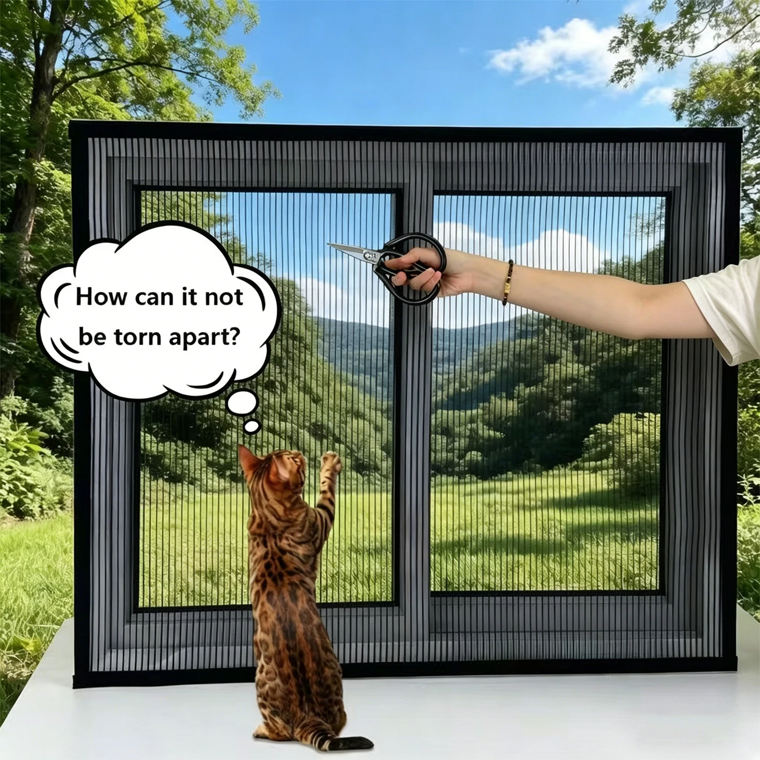 Mosquito screen window, non perforated household mosquito net, self-adhesive encrypted mesh, mosquiteras para ventana