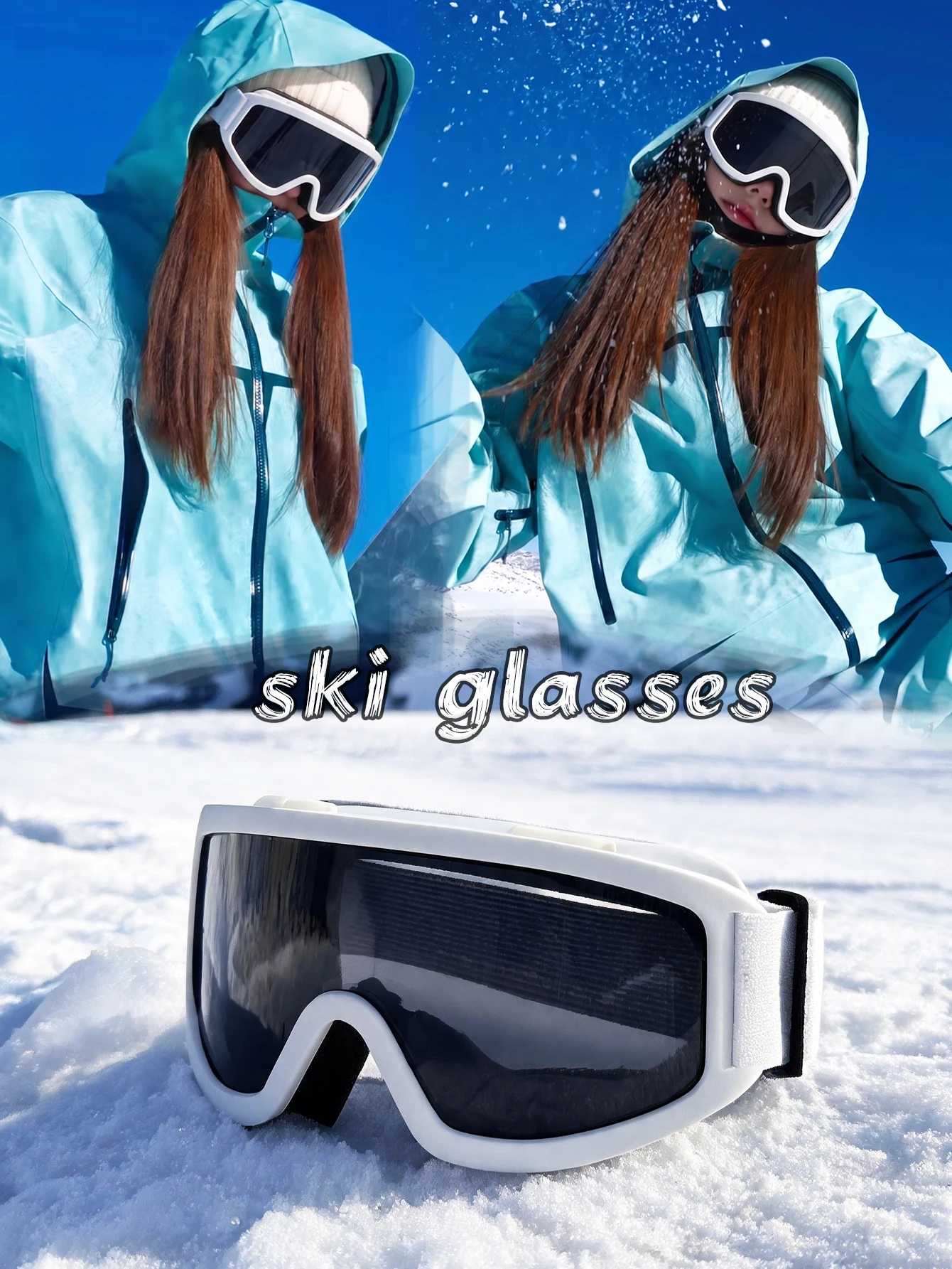 1Pc Classic Large-Frame Ski Goggles, Soft Frame with Inner Sponge Protection, New Outdoor Sports Ski Goggles, Adult Unisex Mountaineering Goggles, Winter Snowboard and Ski Goggles