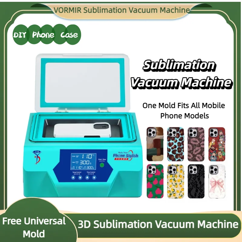 

VORMIR YYD-U8 3D Sublimation Vacuum Machine Portable Heat Press Digital Transfer Equipment For Mobile Phone Cases Custom Print