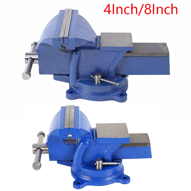 New 4Inch/8Inch Heavy Duty Bench Vise Household Vise Bench 4.5KG/14KG Small Bench Vice Clamp Iron Cast 360 Degree Rotation