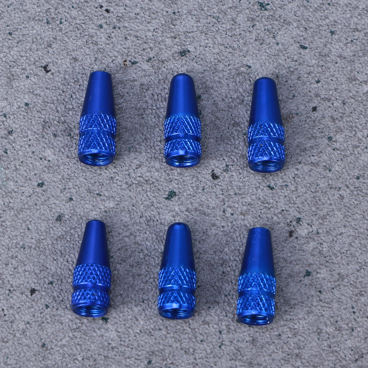 

6 pcs Aluminum Alloy Valve Stem Caps For Road Bike Bicycle Tire Dust Covers Anodized Anti-Rust Bright Decorative Lightweight