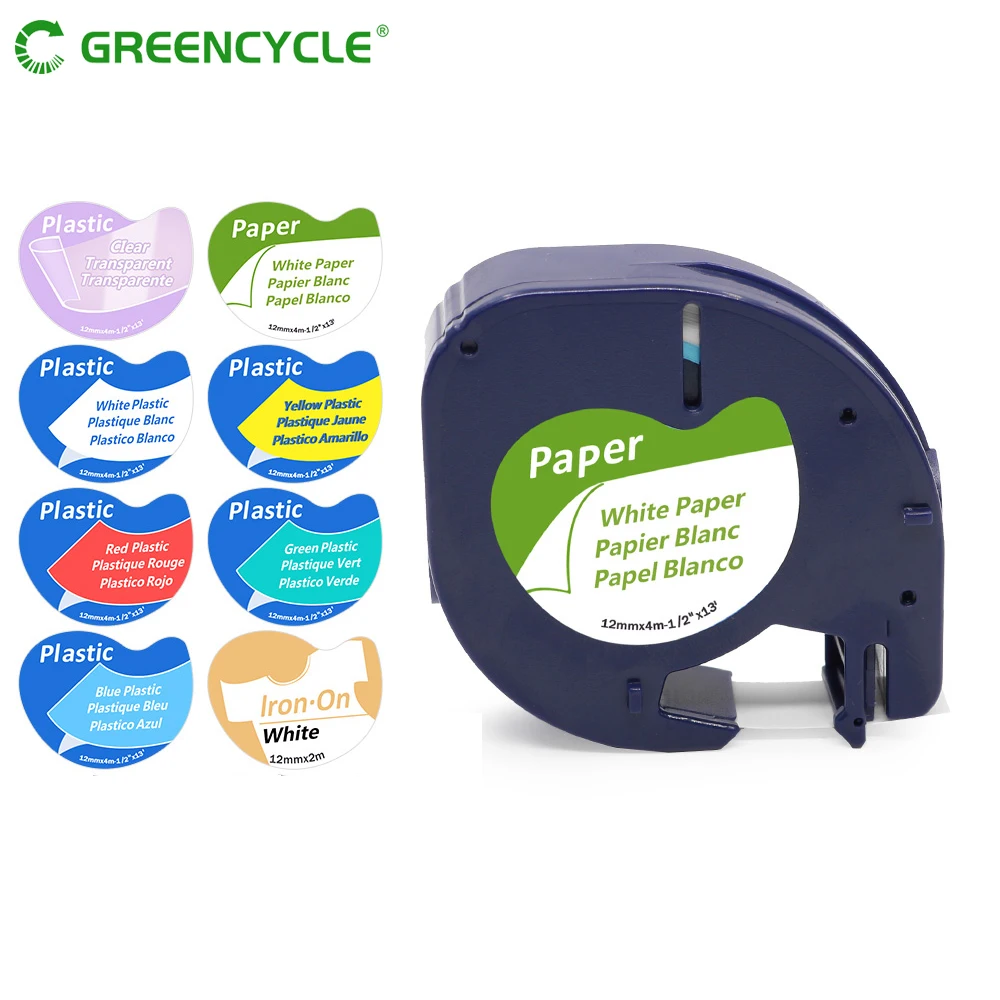 Compatible for DYMO LetraTag Plastic Tape Paper Label 91330 91331 91201 for LetraTag LT-100T LT-100H Labeling Mchine Dropship
