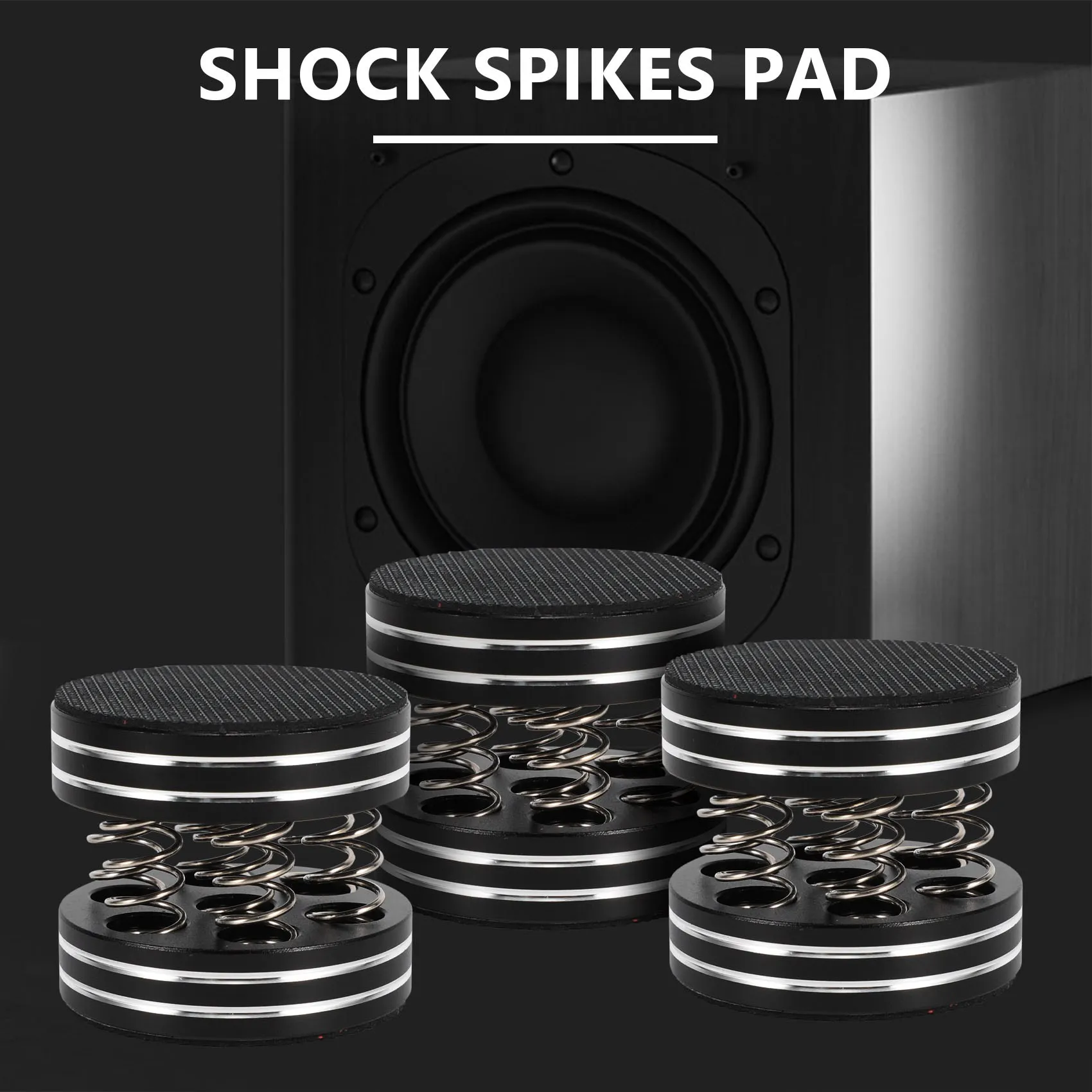 رائعة-4 قطعة اوديوفيلي صدمة المسامير الربيع التخميد وسادة HIFI حامل قدم المتكلم سبايك الصوت CD مكبر للصوت وسادة للقدم #6