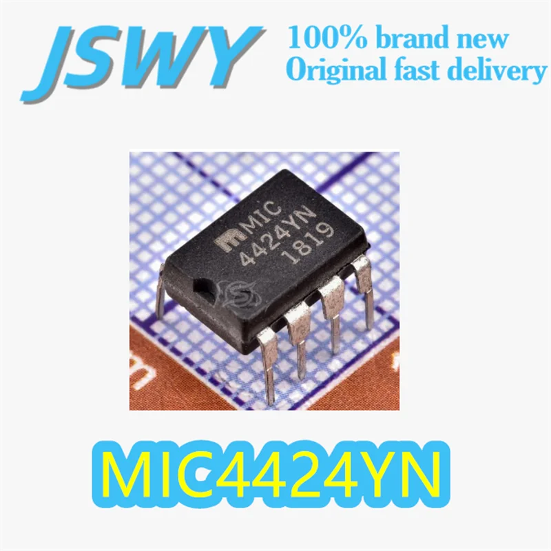 

(10/50 pieces) MIC4424YN Original 4424YN Package 8-PDIP Dual-Channel Low-Side Gate Driver Electronics In Stock