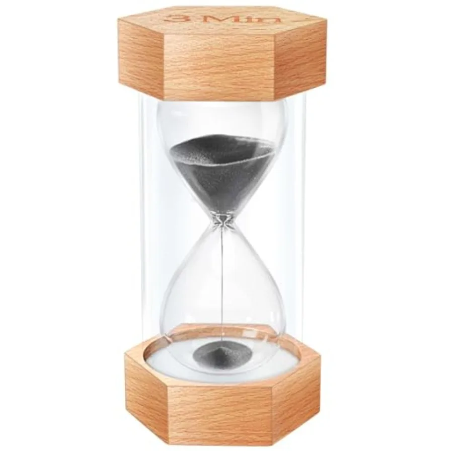 

Sand Timer Hourglass, Natural Wood Grain Hexagonal Hour Glass Sand Clock s, Reloj De Arena, Wooden Sandglass Sand Watch 3 Min f
