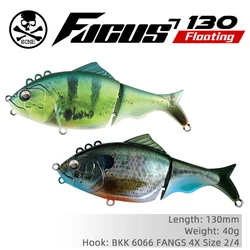 Bone Focus Versatile Jointed Bait 130MM 40G Floating Lure Hard Bait Artificial Bait Lures For Fishing Vibration