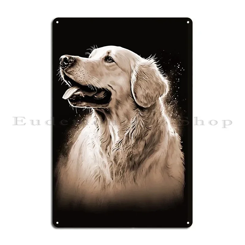 Golden Retriever Dog Metal Plaque Kitchen Designs Wall Mural Club Wall Mural Tin Sign Poster