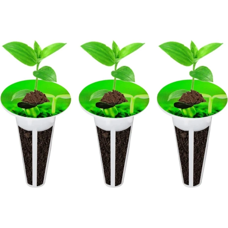 Nhãn thực vật thủy canh Vòng 1.7 inch Nhãn giỏ tăng trưởng thực vật cho cây con Nhãn dán thực vật thủy canh tự dính