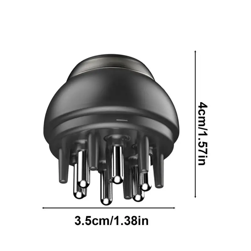 Aplikator minyak kulit kepala portabel Manual 6 pin sisir minyak halus pemijat kulit kepala nyaman dengan penyimpanan jernih sikat rambut untuk