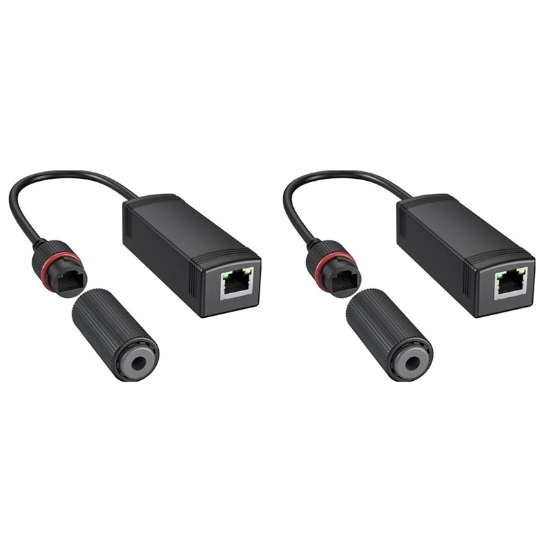 ABRI-2X Waterproof Gigabit 48V To 24V Poe Converter, IEEE802.3 Af/At,100/1000Mbps Poe To 24V Adapter For Power Passive 24V