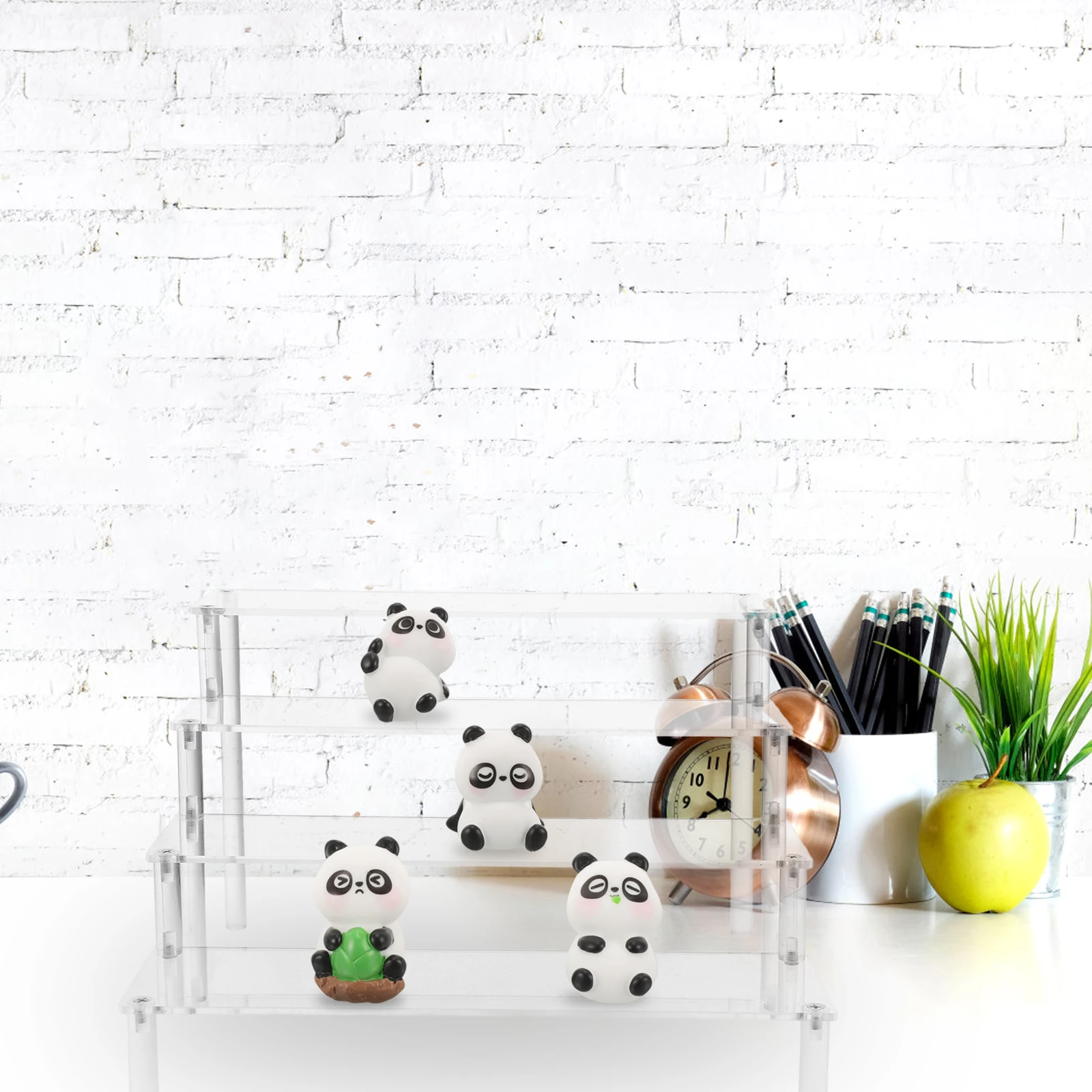 

Acrylic Storage Rack Clear Display Stand Shelf Transparent Organizer Sturdy Material Smooth Polishing Multiple Function Living
