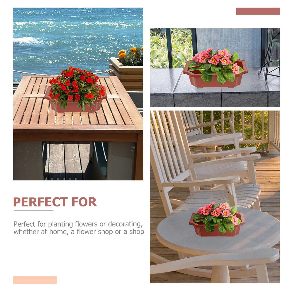 

6Pcs Plastic Flower Pot for Indoor Plants Decorative Bonsai Succulent Planting Container Landscape Garden Supply Multipurpose