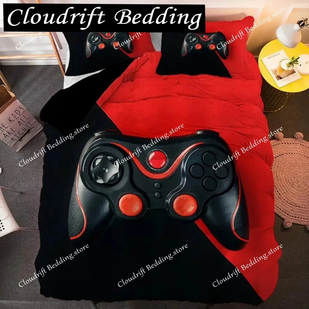 

Modern Technology Trends Gamer Bedding Set for Adult Kids Gamepad Comforter Duvet Cover Hippie Nordic Polyester Quilt Cover