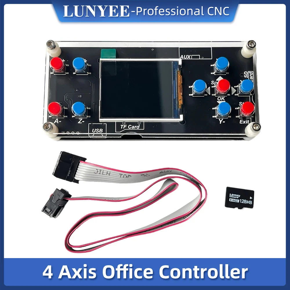 LUNYEE CNC GRBL 4 Axis Offline 1.8 inch Offline Controller For CNC 3018 Pro Engraving Machine Carving Milling Machine