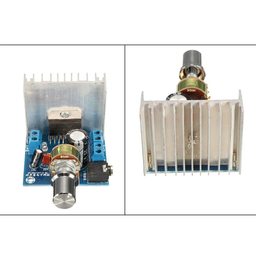 Modul Amplifier Audio Digital AC/DC 12V TDA7297 - 15W+15W Dual - Channel Stereo Power Amplifier Board untuk Sistem Suara DIY