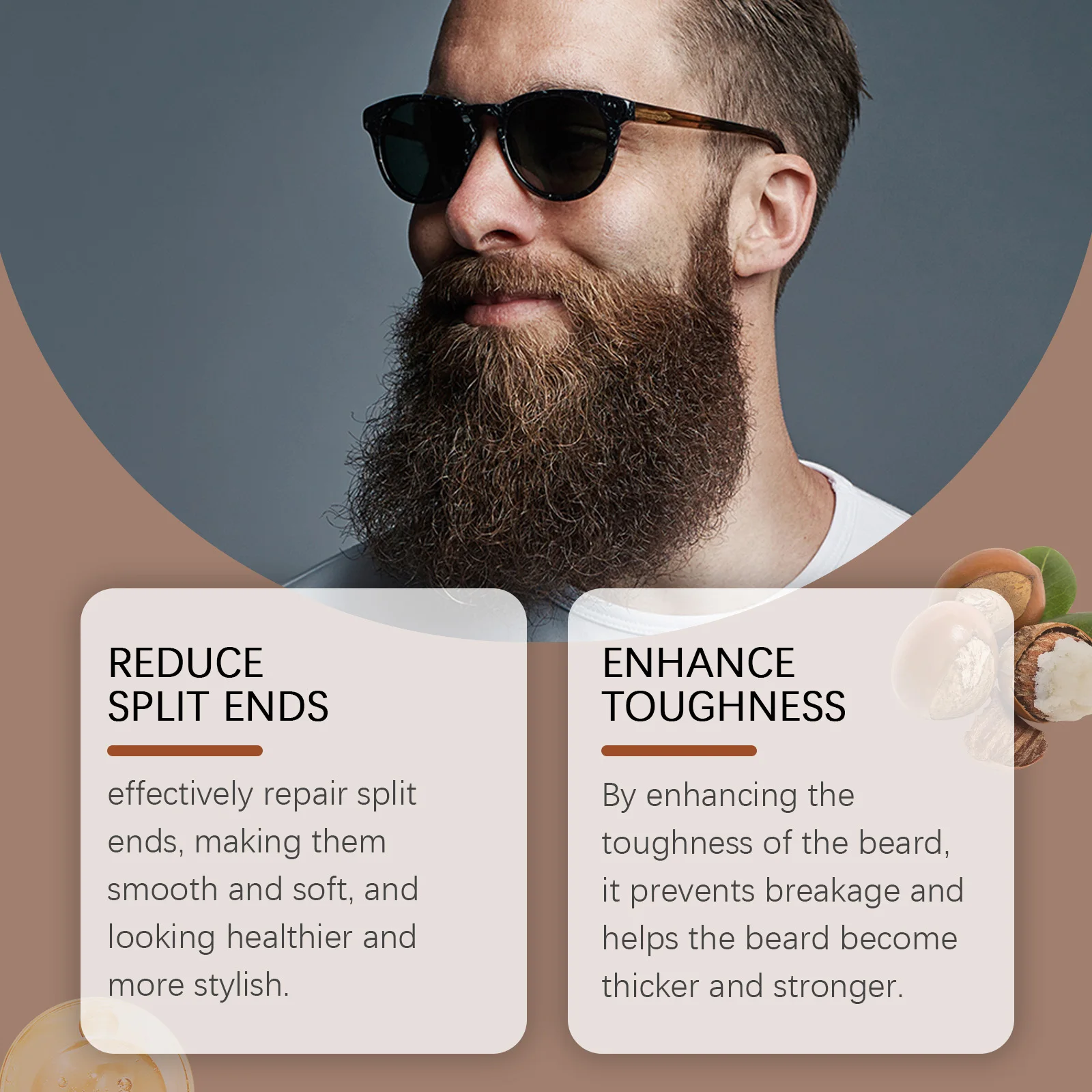 Men's Beard Care Oil, Deeply Moisturizing, Hydrating, Softening and Shining for a Smooth, Healthy Long-Lasting Beard