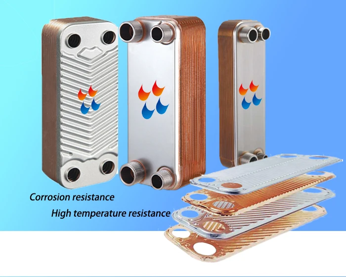 SS304 316 Copper Brazed Plate Heat Exchanger. Zero Leakage and Customizable  for Drinking Water Cooling Refrigeration Scenarios