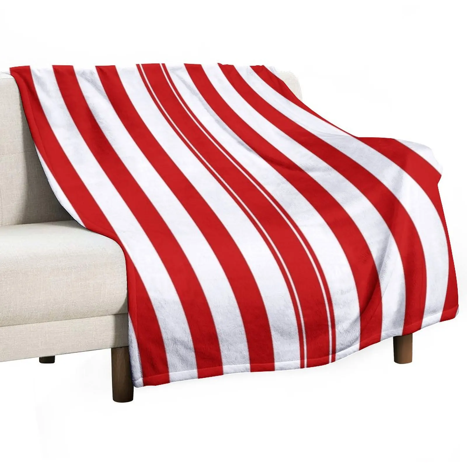 

Red and White Stripes Throw Blanket Quilt Thin Soft Plaid manga Blankets