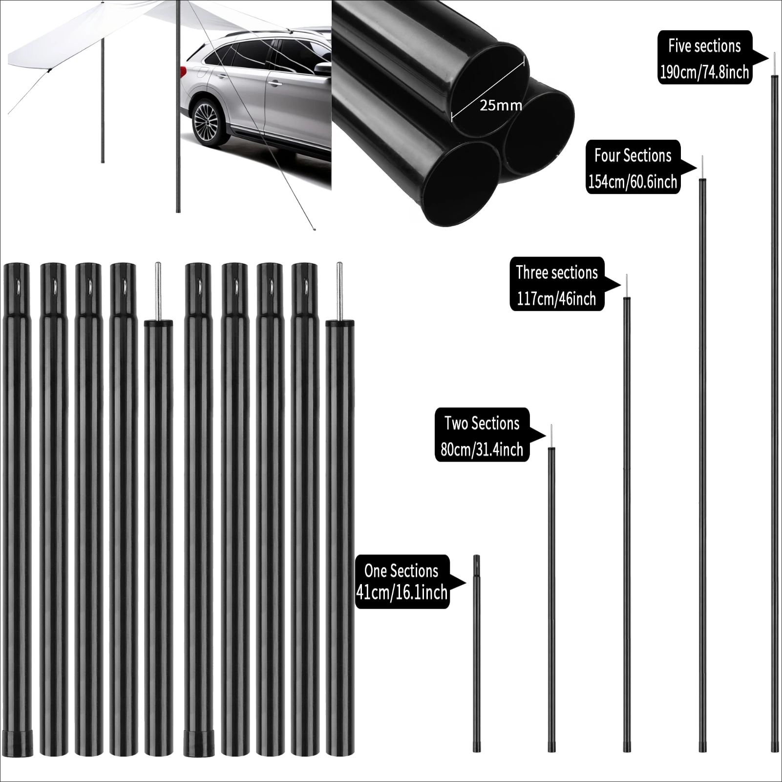 キャンプ-タープ-ポール-キャラバン-ポーチ-オーニング-ポール-サン-シェルター-セイル-シェード-サポート-スチール-ロッド-裏庭-オーニング-釣り-キャノピー-2-個セット