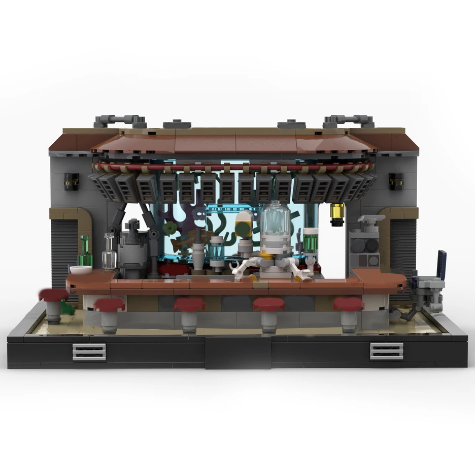 Set di Costruzioni Modulari 691 Pezzi, Scena di Battaglia Stellare Sci-Fi, Design Creativo Educativo, Regalo per Festival