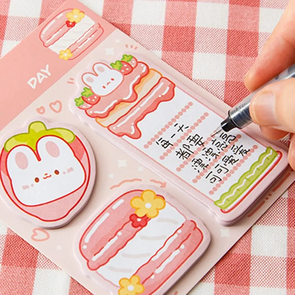 60 Sheets Kawaii Creative Combination Sticky Notes Portable Cartoon Sticky Note Pads Special Shaped Self-adhesive
