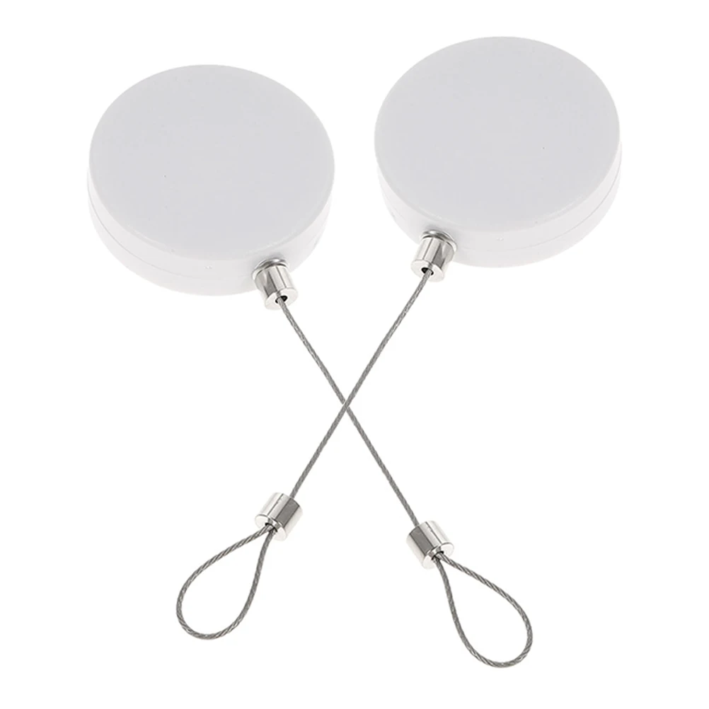 

2pcs Security Cable Lock 90cm Steel Wire Automatic Retractable Line Box for Digital Accessories Store Display Anti Theft White