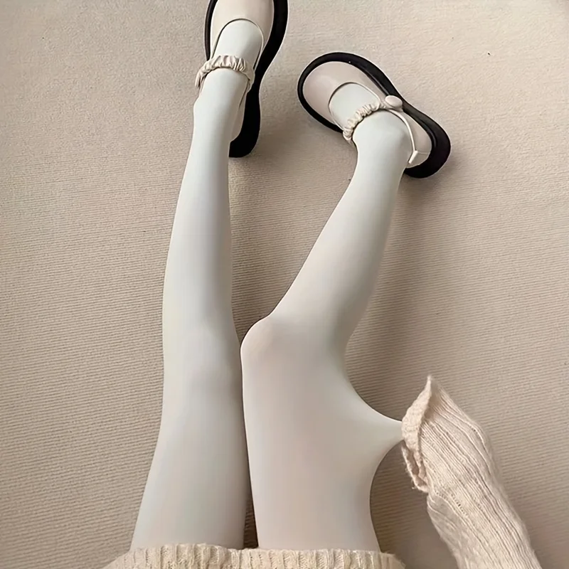 Lolita Oberschenkel Hohe Strümpfe Milch Weiß Oberschenkel Nylon Strumpfhosen Mädchen Süße Sexy Strumpfhosen Für Frauen Strumpfhosen – Detail 6