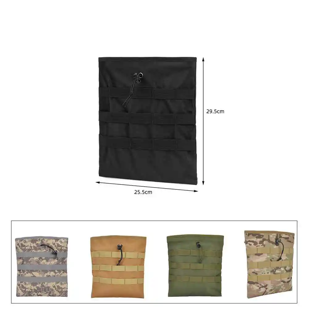 Tactical Roll-up MOLLE Dump Pouch Recovery Folding Magazine Pouch Bag Belt Loop Hunting Outdoor  Bag Open Top