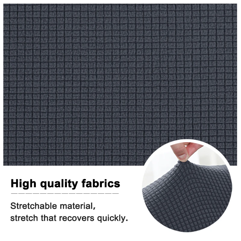 Stretch Dining Chair Slipcovers Triangle Dining Chairs Covers Jacquard Chair Seat Cover Protector for Office Home Kitchen