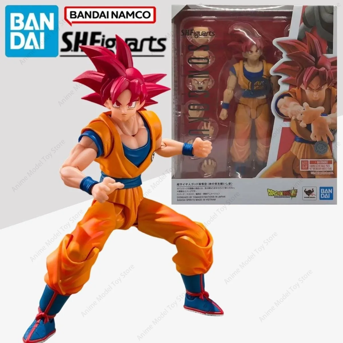 original-bandai-in-stock-genuine-figures-dragon-ball-shf-super-saiyan-god-son-goku-god-aura-anime-model-kits-action-toys-gifts