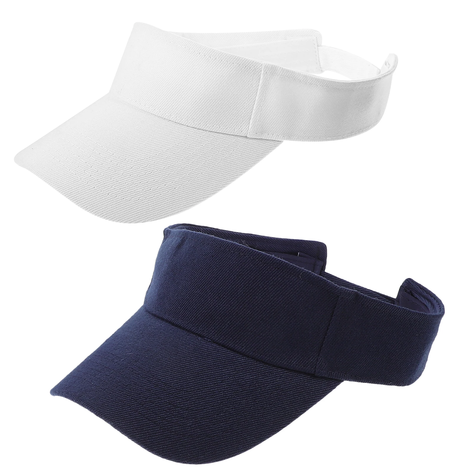 

2pcs Sun Visor Hat Hollow Top Wide Brim Lightweight Portable Outdoor Fishing Cap for Women Men Pink White Polyester Baseball Hat