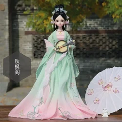 New 30cm Bjd Doll Full Set Fairy Beautiful Princess Clothes China Ancient Type Diy Girl Toys Dress Up Fashion Birthday Gift