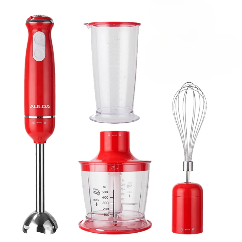 飛沫防止ブレード付きハンドブレンダー、ベビーフードプロセッサー肉挽き器、ジュース/卵泡立て用可変速浸漬ミキサー