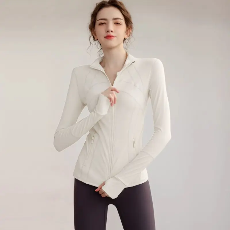 

Yoga Suit for Women, Autumn and Winter Zipper Fashion Sports Jacket, Running Training Long Sleeved Slim Fit Fitness Suit