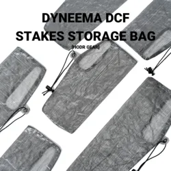 [HODR] Dyneema Ground Pegs Storage Bag 1.43oz Cuben Fiber DCF EDC Gear Stakes Storage Bag Ultralight 3/4g Ground Nail Minimalist