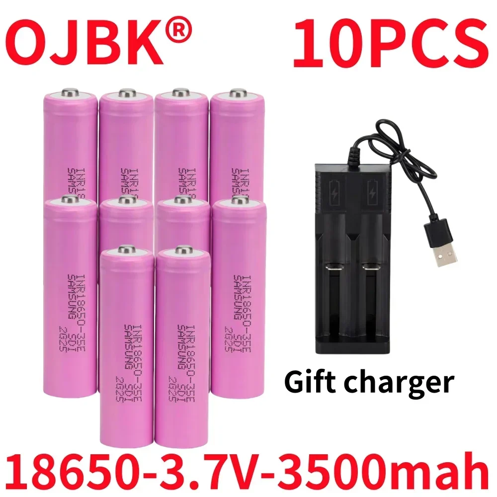 100% New Original For 18650 3500mAh 20A discharge INR18650 35E 3500mAh 18650 battery Li-ion 3.7v rechargable Battery