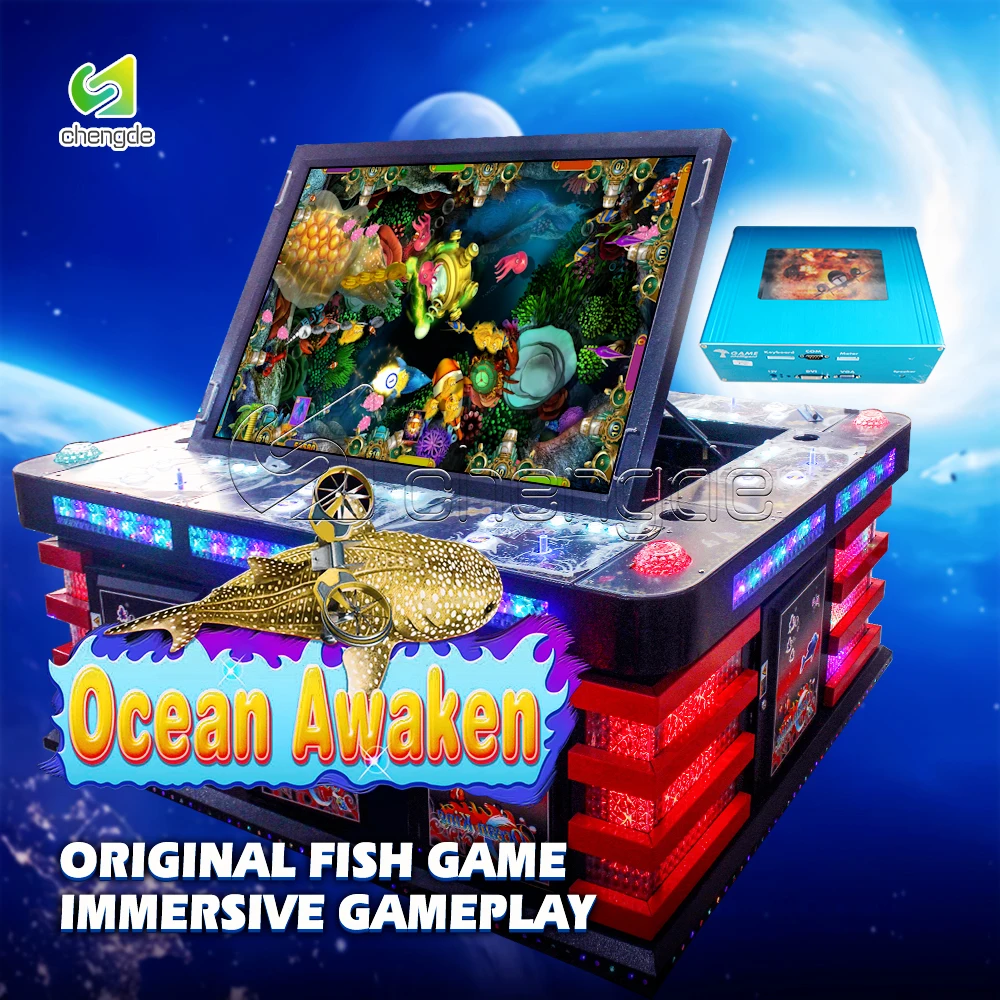 

2 8 Player Fish Table Arcade Shooting Game Fishing Game Ocean Vs Sky 5 In 1 Ocean Awaken Game Kit Software
