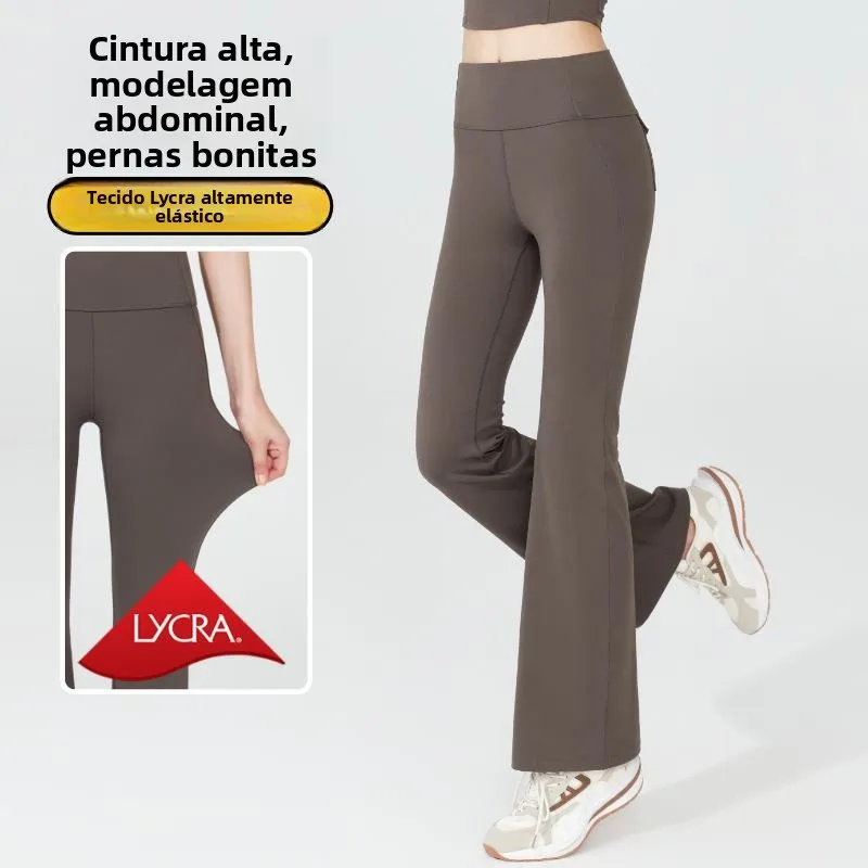 女性用フレアアウターパンツ-ダンス-フィットネス-スポーツ-ヒップアップスタイル-カジュアル-快適-通気性-ルーズフィットパンツ