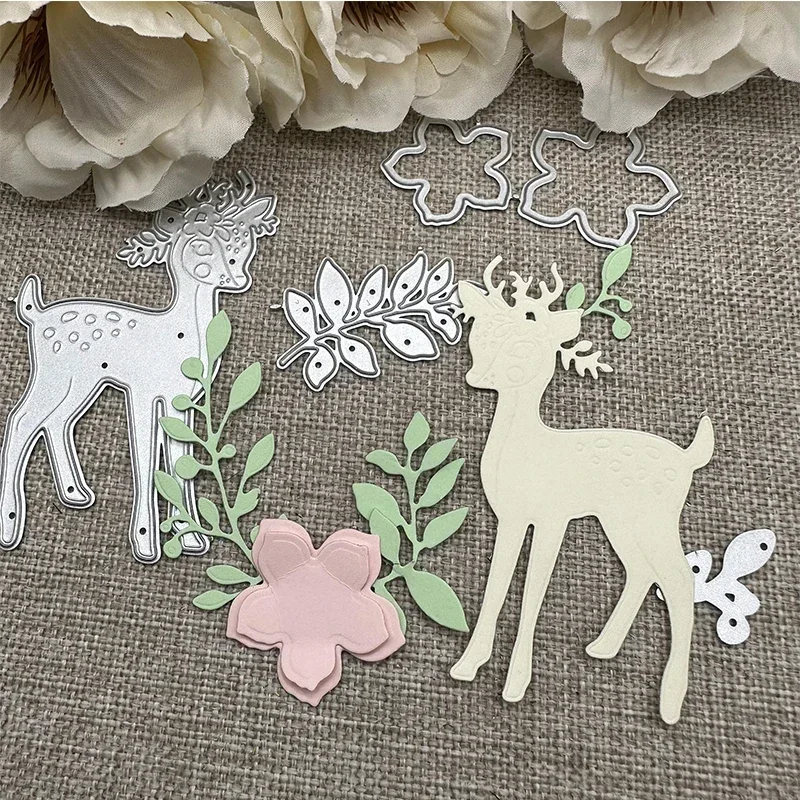 Deer Flowers Leaves…