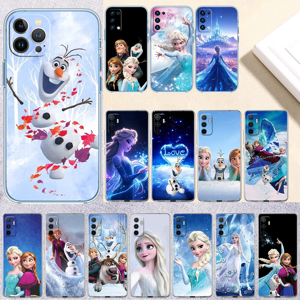 ED20 - Funda transparente para teléfono con diseño de Frozen Olaf Elsa Anna, para LG K22 K30 K40 K40S K41 K42 K50 K50S K51 K51S K52 K61 K62 K71 K92 Q61
