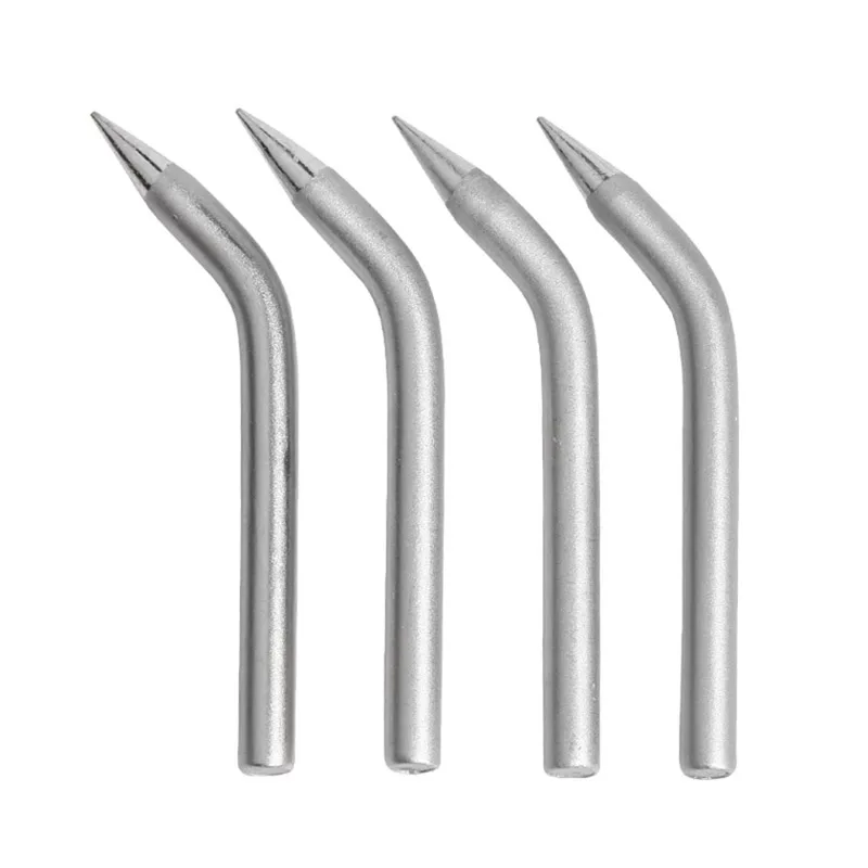 3Pcs Lead-Free Soldering Tip 40W 60W 80W 100W Replacement Soldering Iron Tip  External Heated Curved Cuspidal Solder Tip