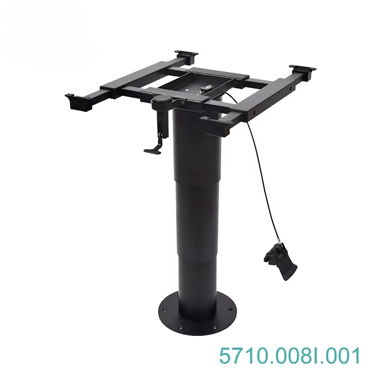 

Heavy Duty RV Telescopic Table Leg Height Adjustable Pedestal with Four-Way Sliding Mount for Motorhome RV Yacht Table Mount