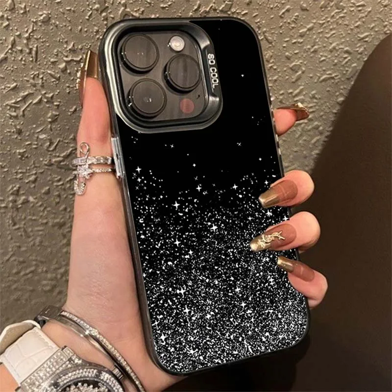 Dark Starry Sky Pattern Phone Case for Samsung Galaxy S26 S25 S24 S23 S22 S21 S20 FE Ultra Edge Plus 4G 5G Anti Fall Matte Cover