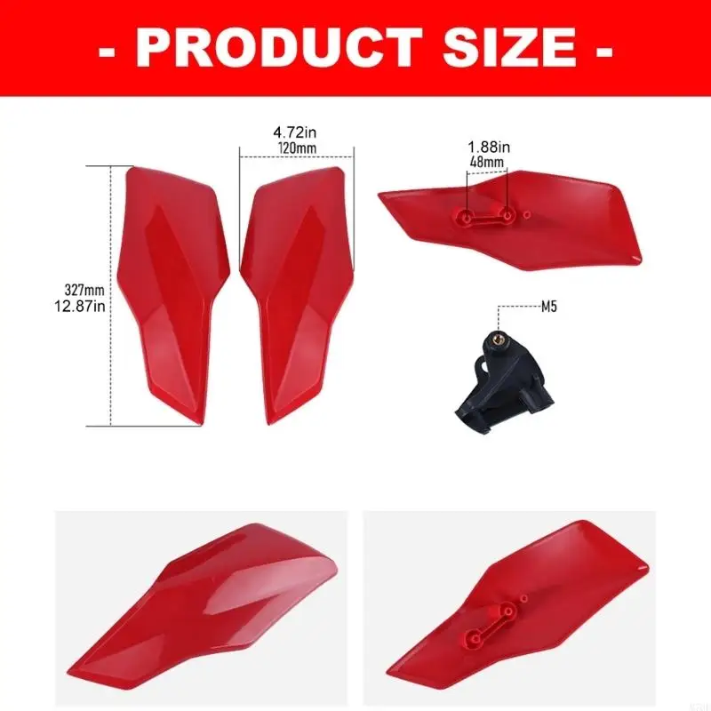 M76E Dirt Bike-Lenkerschutz-Set mit Hartschalenabdeckungen und Montageteilen – Detail 6