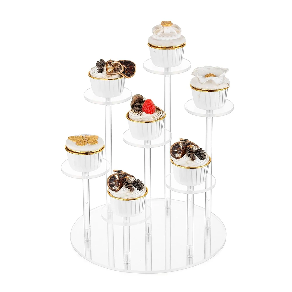 

Acrylic Transparent Display Stand Holder Cupcake Display Rack Removable Perfume Doll Jewelry Organizer Holder Storage 7 Layers