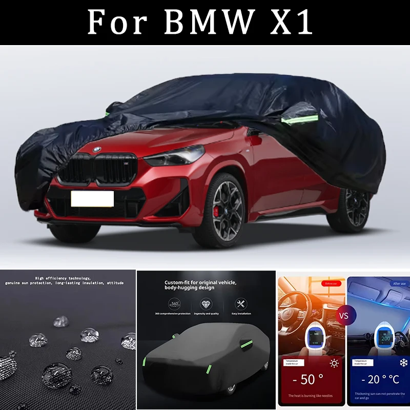 

Чехлы для BMW X1: всепогодные, водонепроницаемые, пылезащитные, солнцезащитные, от дождя и снега, из плотной ткани Оксфорд, полный комплект автомобильных аксессуаров